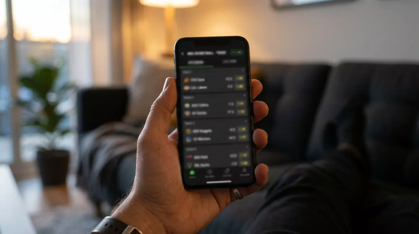 NBA spread and handicap market displayed on a UK bookmaker platform with decimal odds