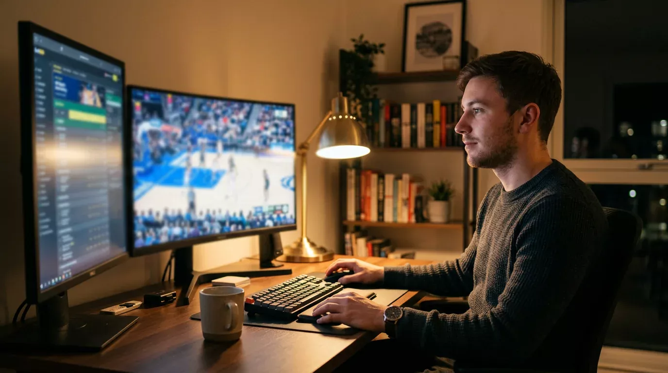 Chart showing UK sports betting market growth and NBA viewership rise among young UK fans